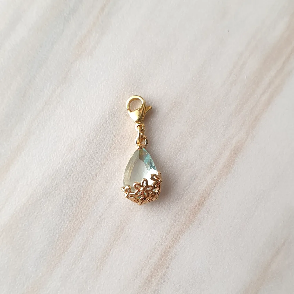 Jeweled Flower Basket Charm