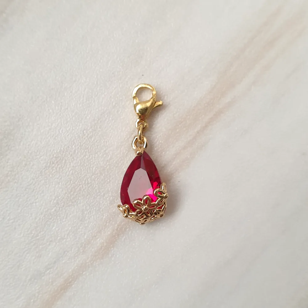 Jeweled Flower Basket Charm