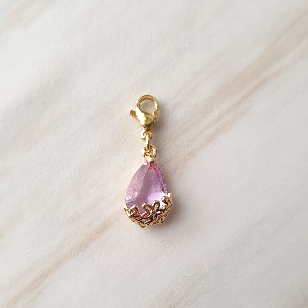 Jeweled Flower Basket Charm