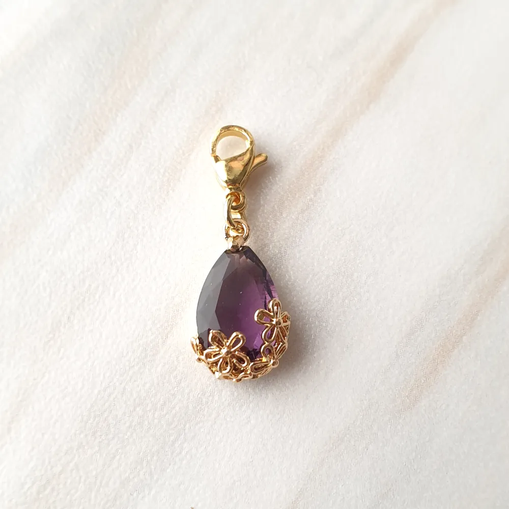 Jeweled Flower Basket Charm