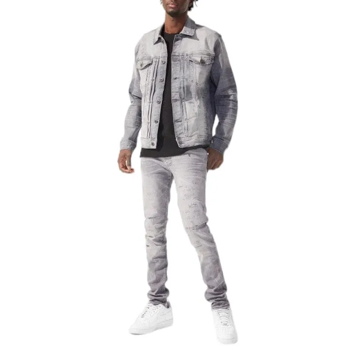 Jordan Craig Amsterdam Trucker Monochrome Jacket (Arctic Grey) JJ358R