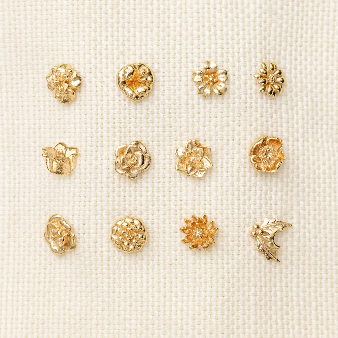 July Birth Flower Stud Earrings