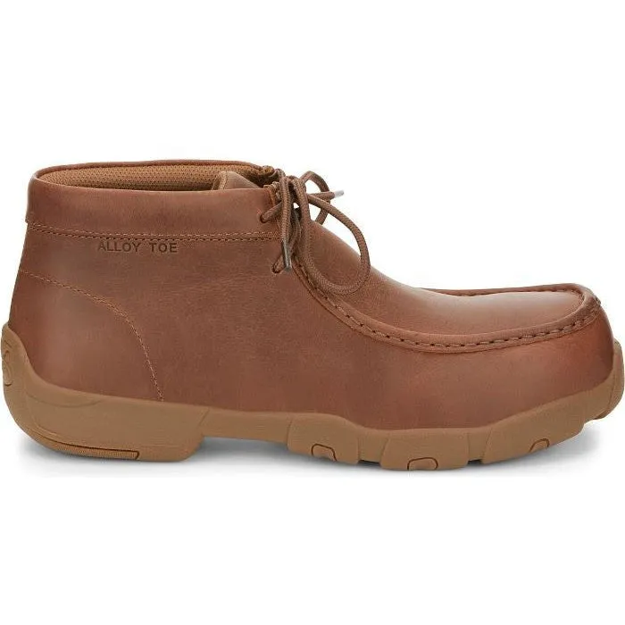 Justin Men's Cappie 4 Alloy Toe Western Work Shoe -Brown- SE242