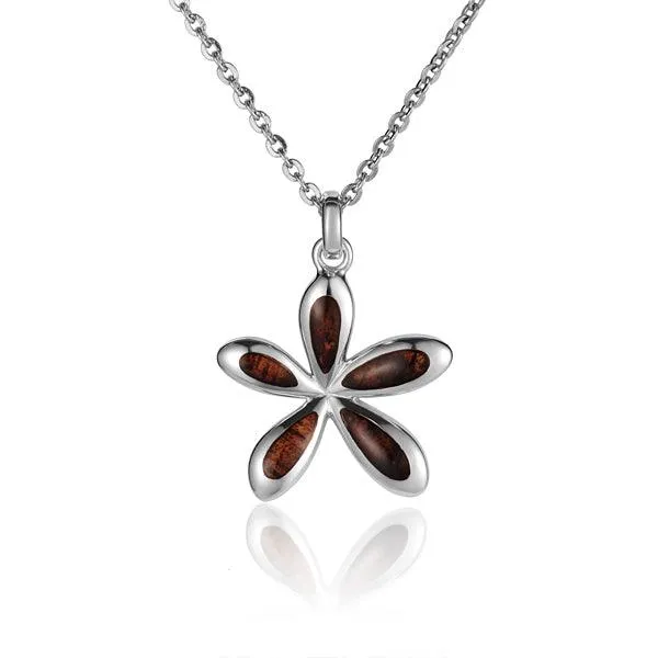 Koa Wood Blooming Jasmine Pendant