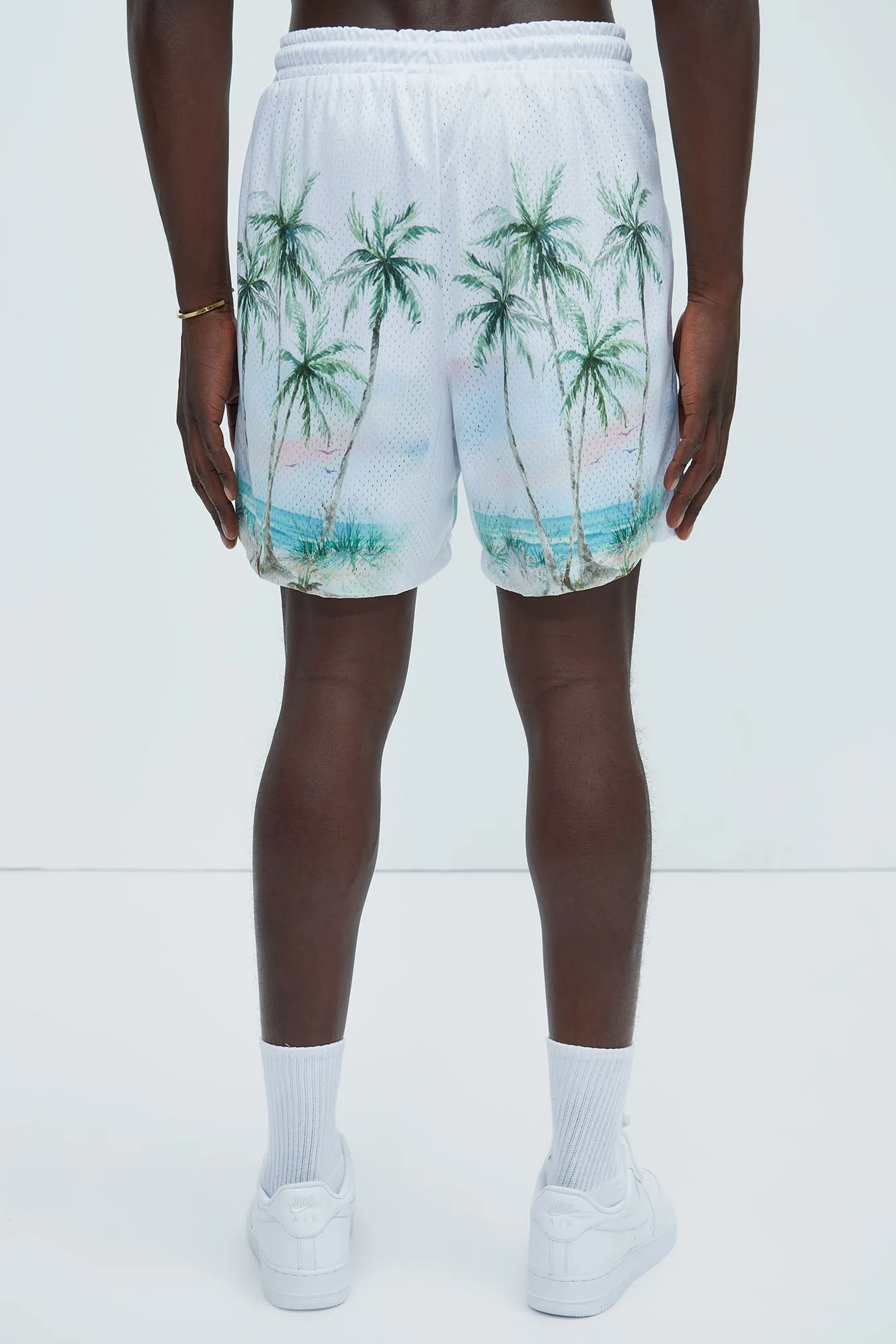 Lost Angeles Paradise Mesh Shorts - Off White