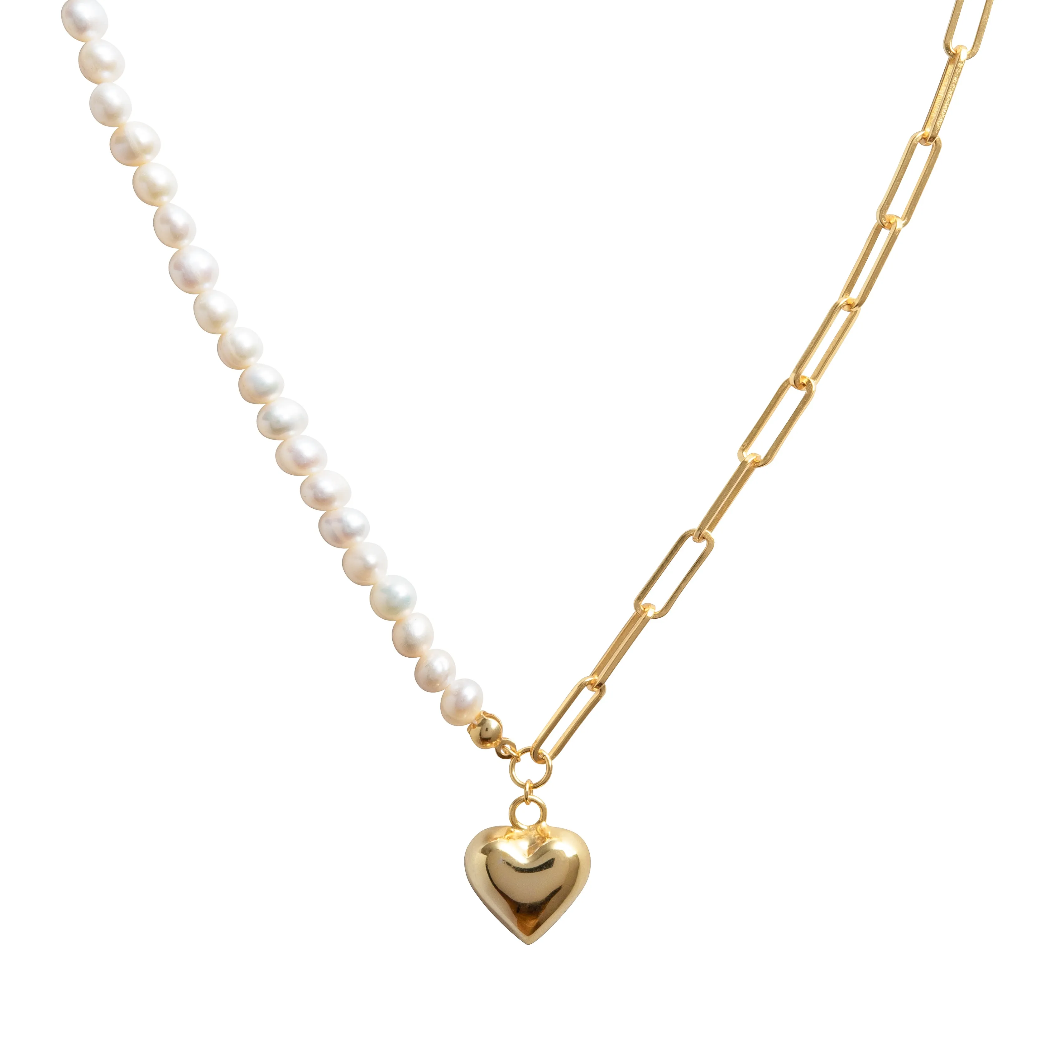 Love Asymmetric Pearl Necklace