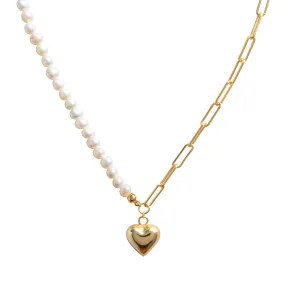 Love Asymmetric Pearl Necklace