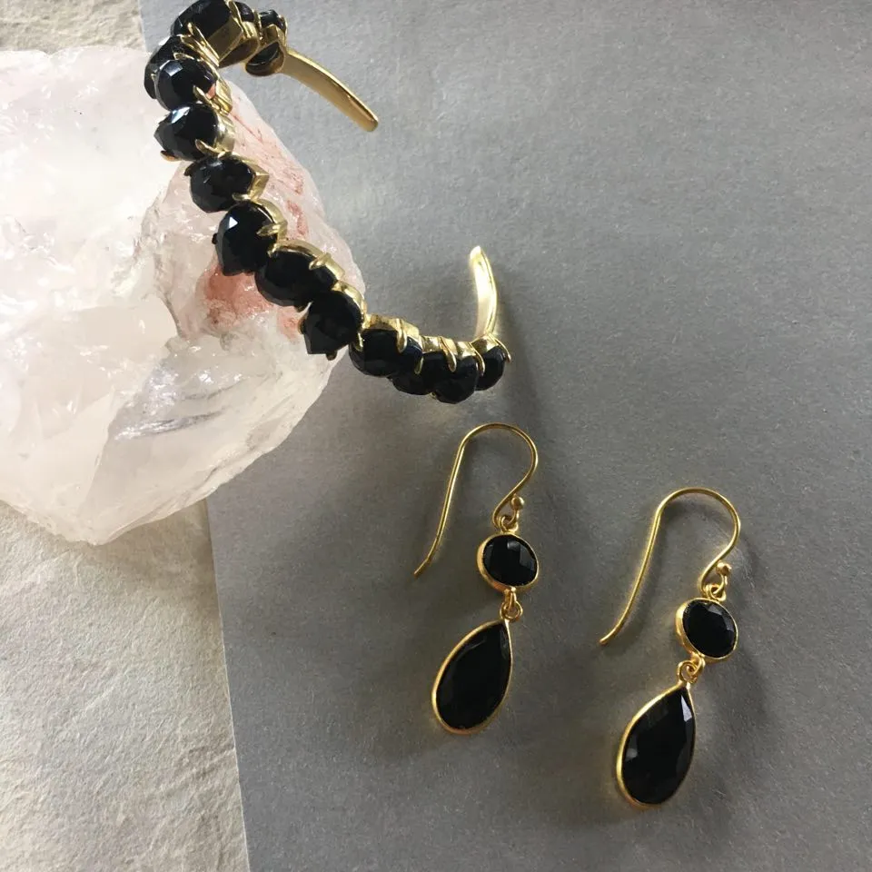 Mari Black Onyx Earrings