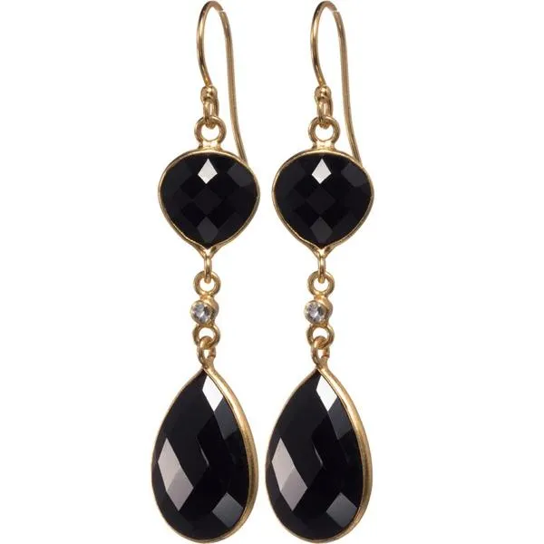 Mari Black Onyx Earrings