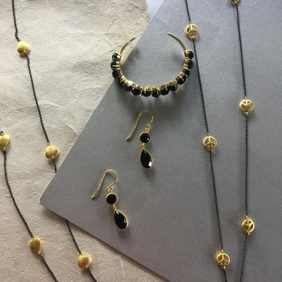 Mari Black Onyx Earrings