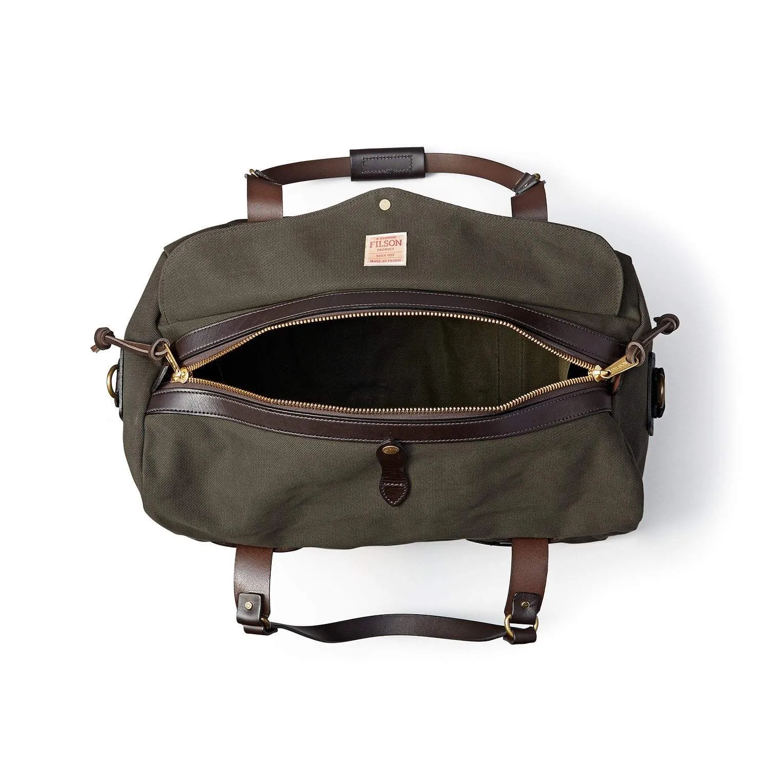 Medium Rugged Twill Duffle Bag, Otter Green