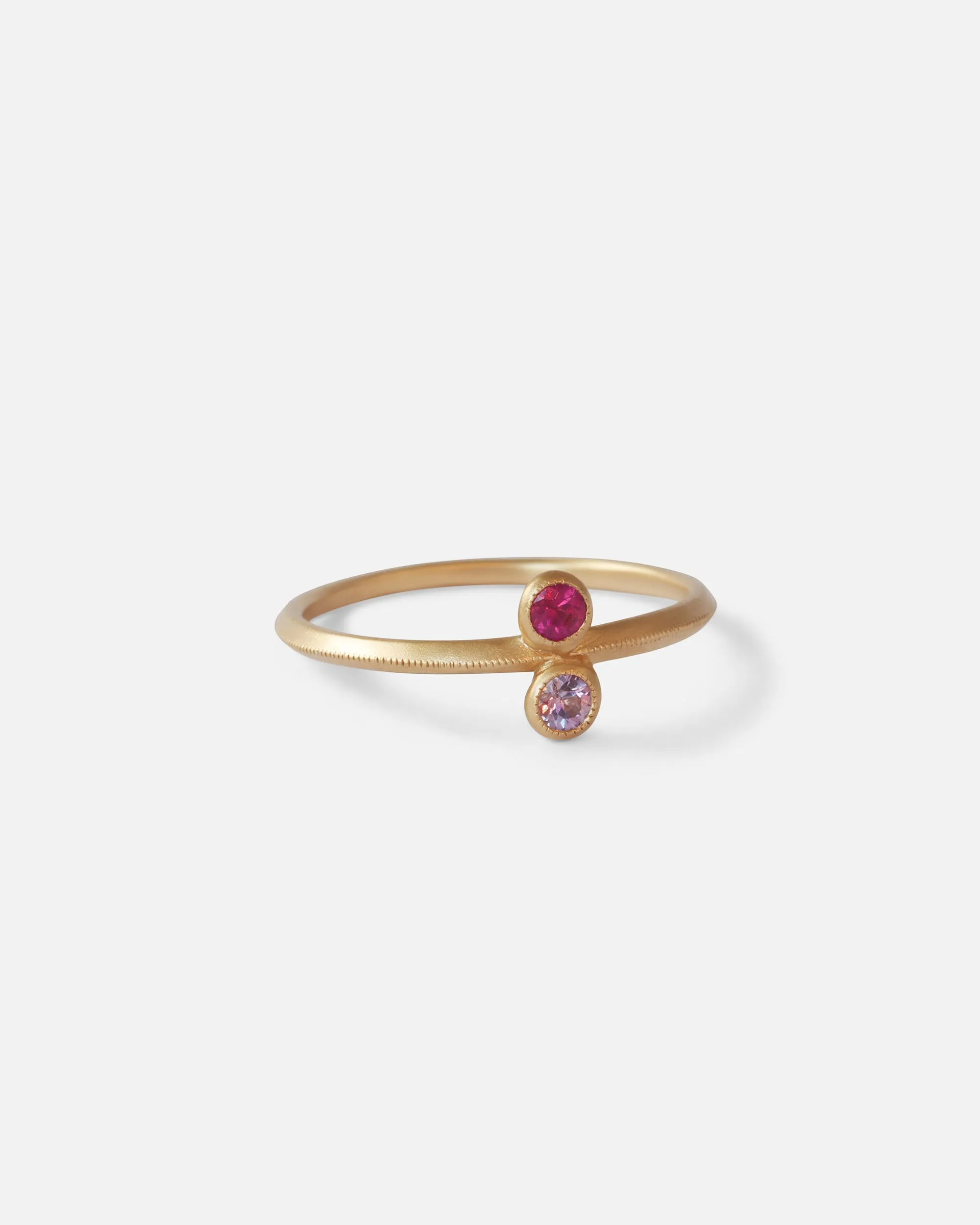 Melee Ball / Toi et Moi / Ruby and Pink Sapphire Ring