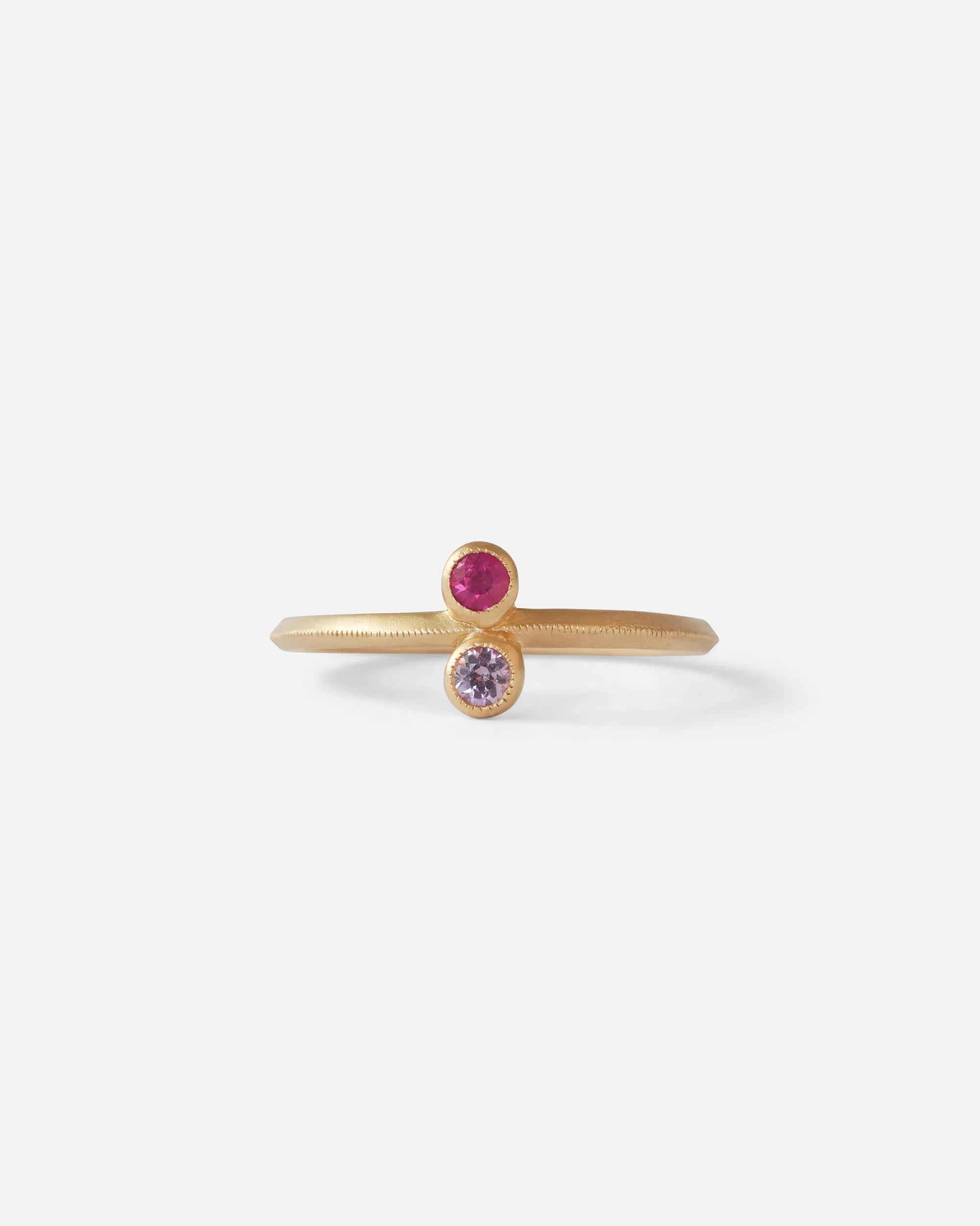 Melee Ball / Toi et Moi / Ruby and Pink Sapphire Ring