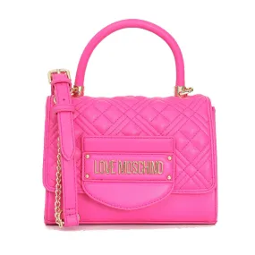 Mini Borsa a Mano LOVE MOSCHINO linea Quilted Tab Fuxia