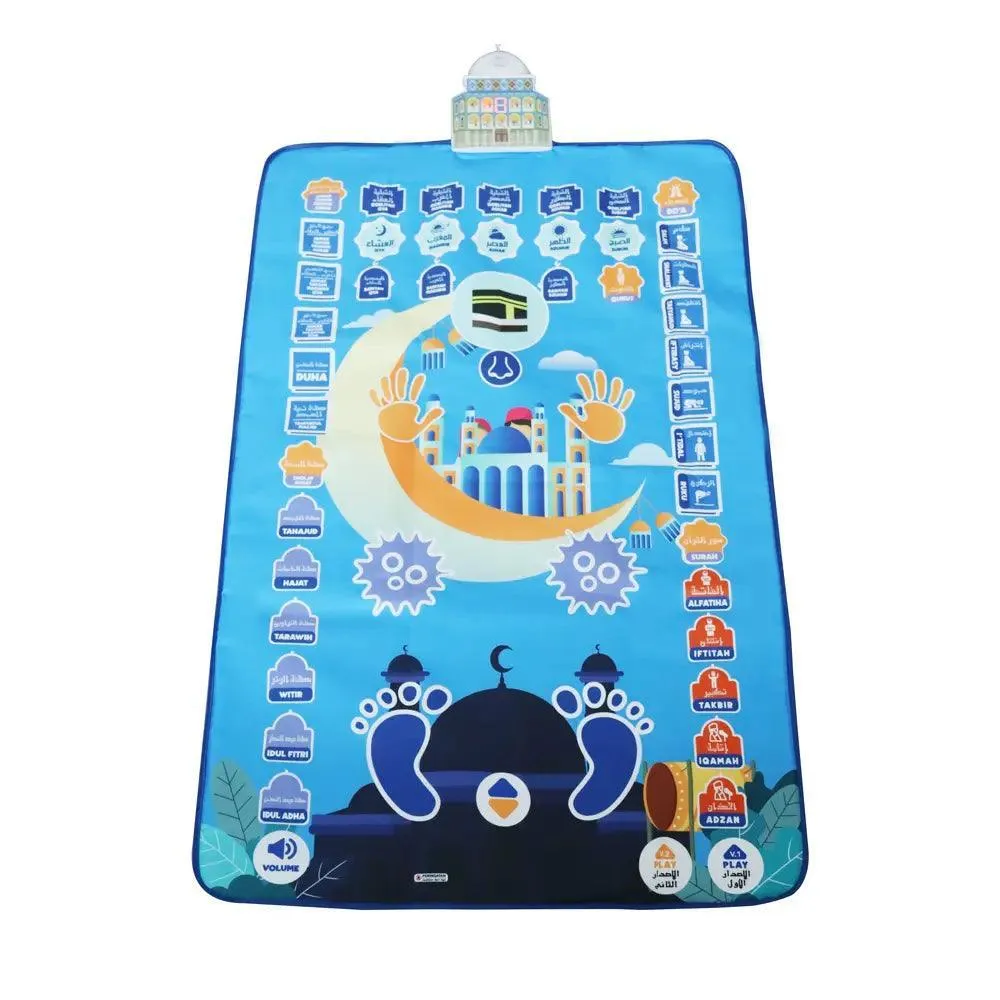 MR032 Electronic Interactive Children Prayer Mat, Islam Kids Educational Prayer Carpet