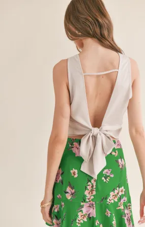 Open Back Tie Top