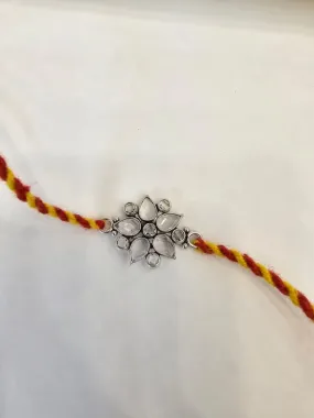 Polki Flower Rakhi - 3955