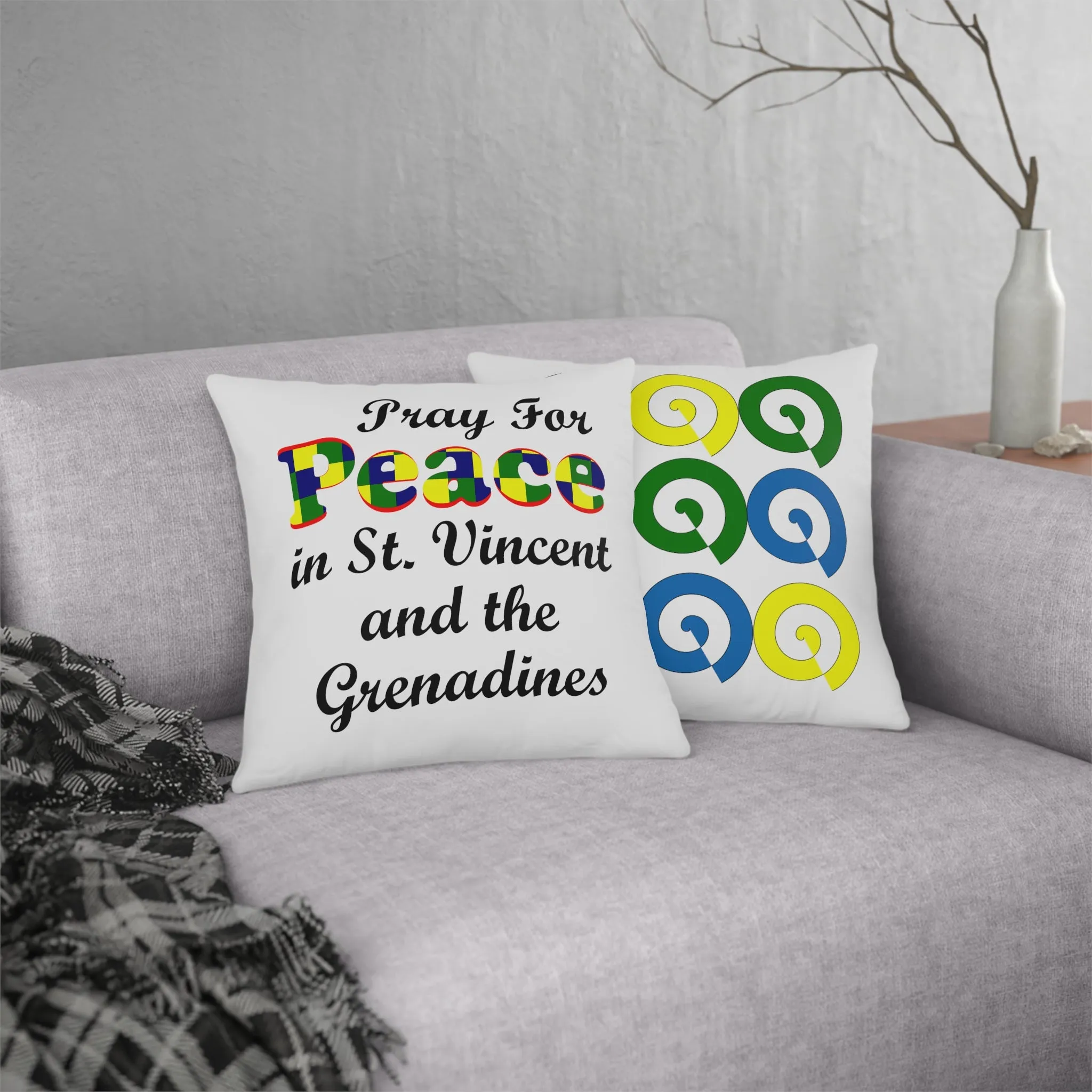 Pray For Peace in St. Vincent and the Grenadines Waterproof Pillow