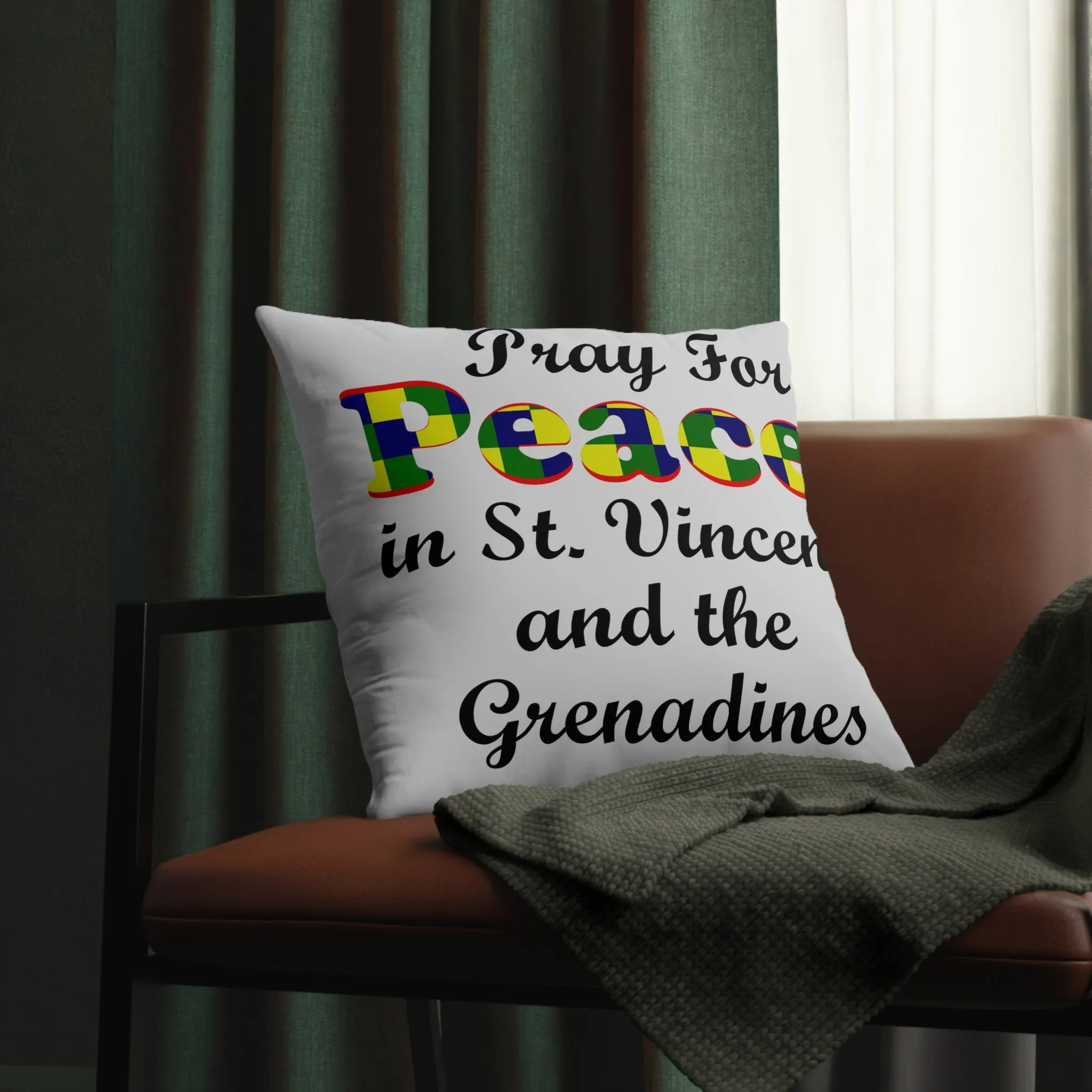 Pray For Peace in St. Vincent and the Grenadines Waterproof Pillow