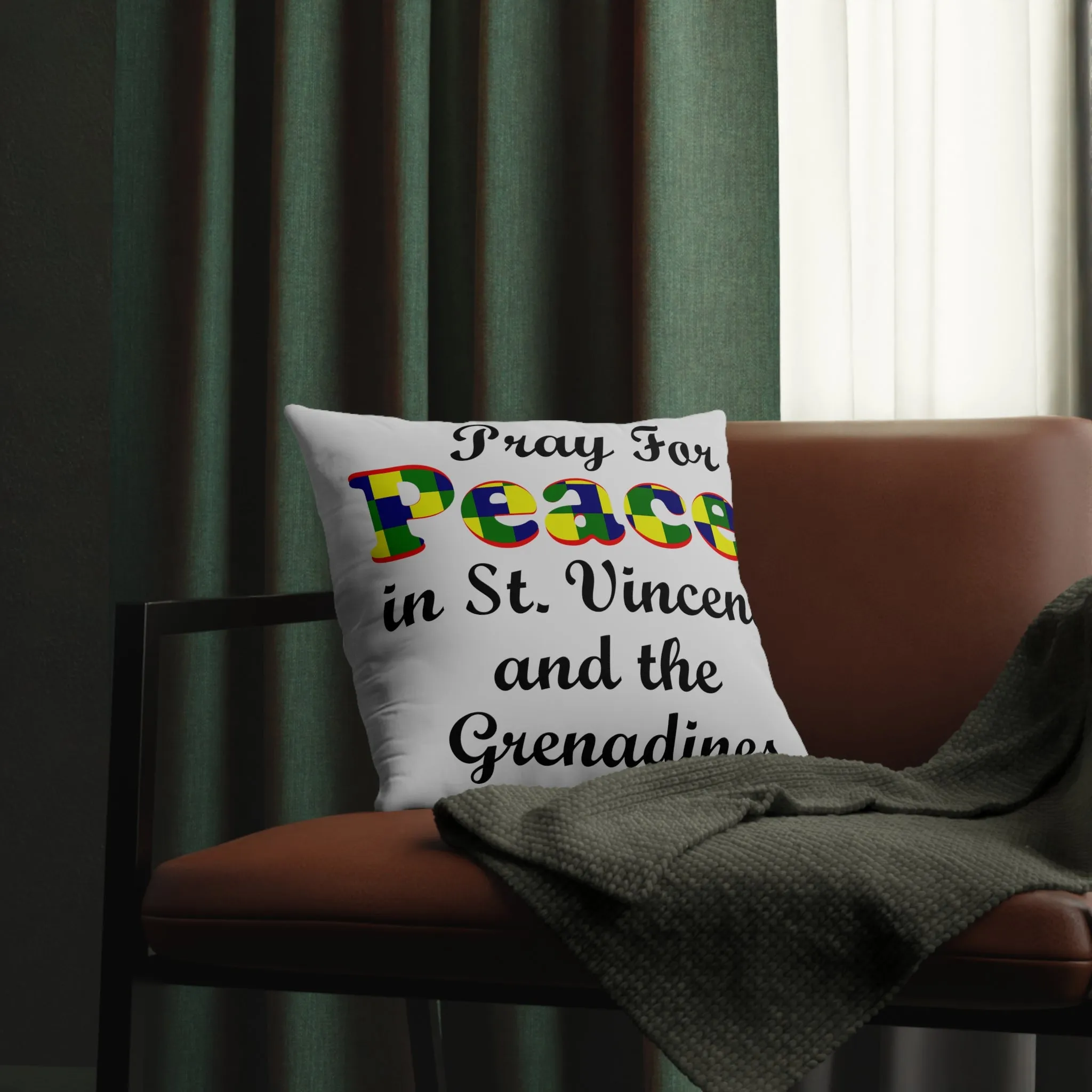 Pray For Peace in St. Vincent and the Grenadines Waterproof Pillow