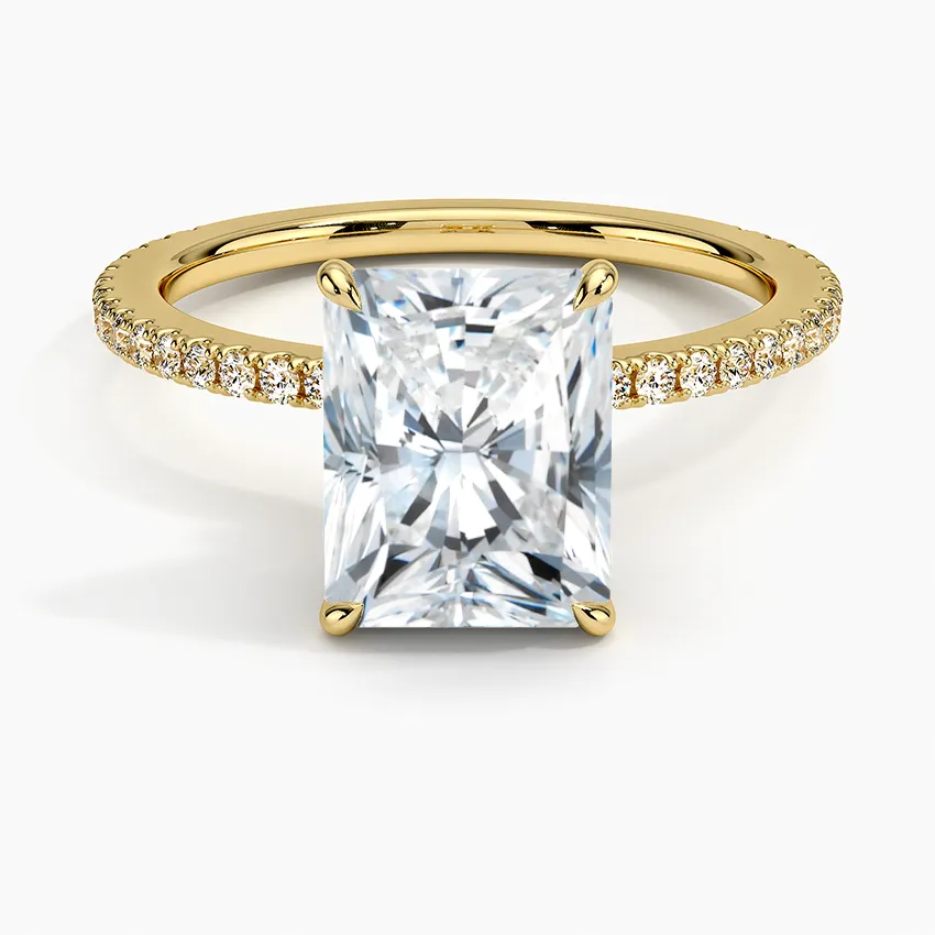 Radiant Demi Diamond Engagement Ring [Setting Only] - EC110R