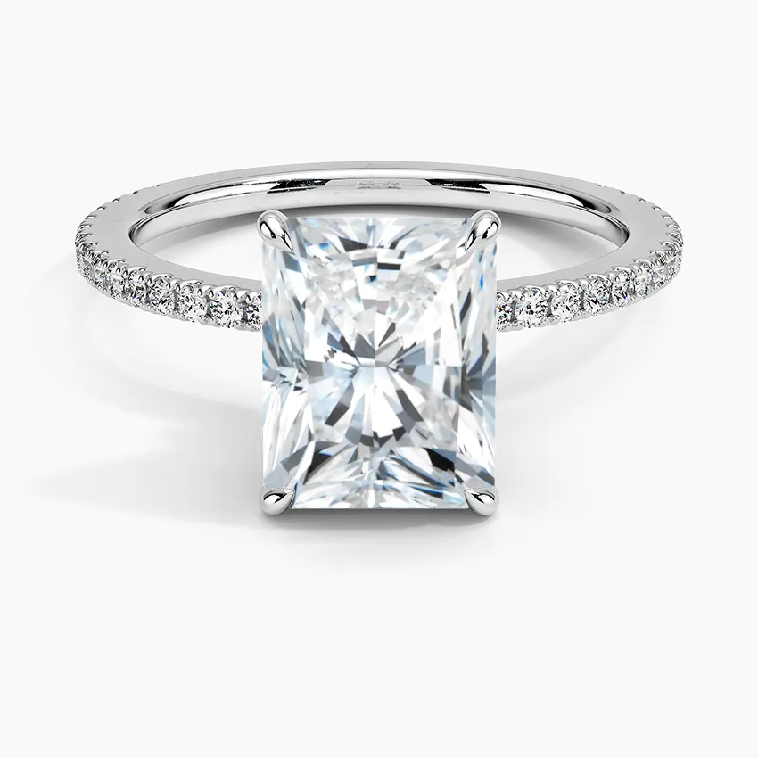 Radiant Demi Diamond Engagement Ring [Setting Only] - EC110R