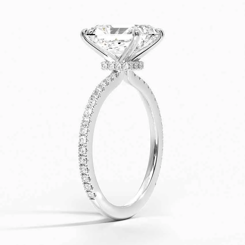 Radiant Demi Diamond Engagement Ring [Setting Only] - EC110R