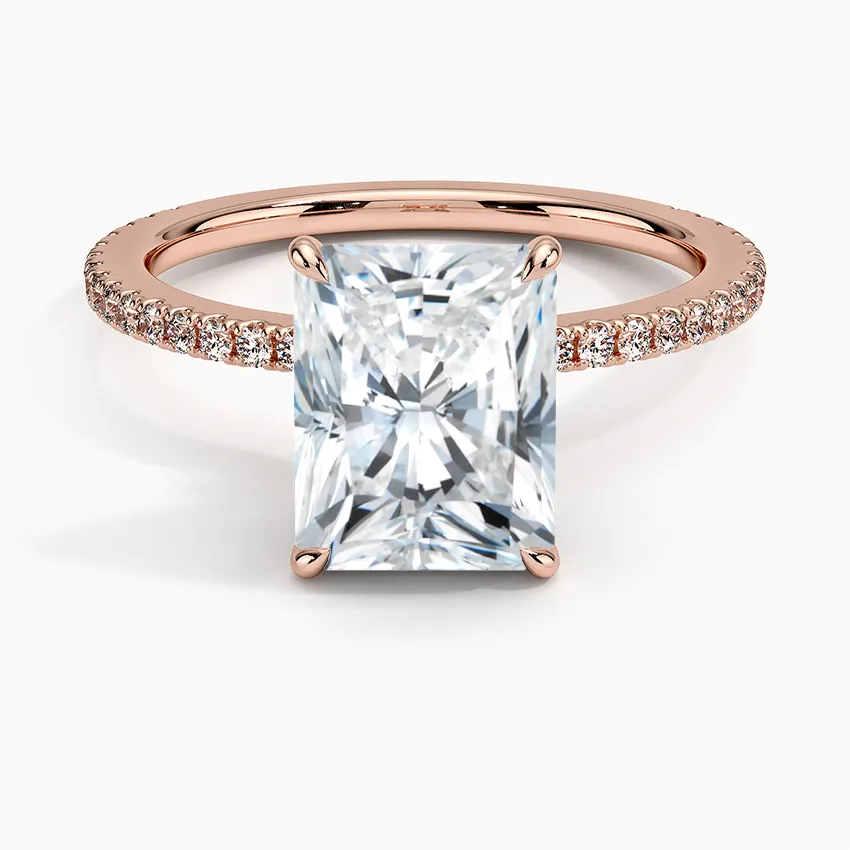 Radiant Demi Diamond Engagement Ring [Setting Only] - EC110R