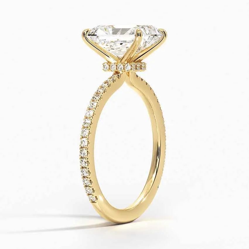 Radiant Demi Diamond Engagement Ring [Setting Only] - EC110R