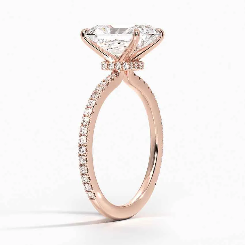 Radiant Demi Diamond Engagement Ring [Setting Only] - EC110R