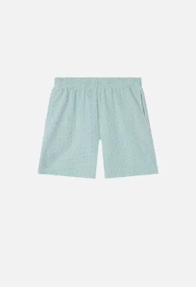 Raw Edge Jacquard Shorts / Shallow