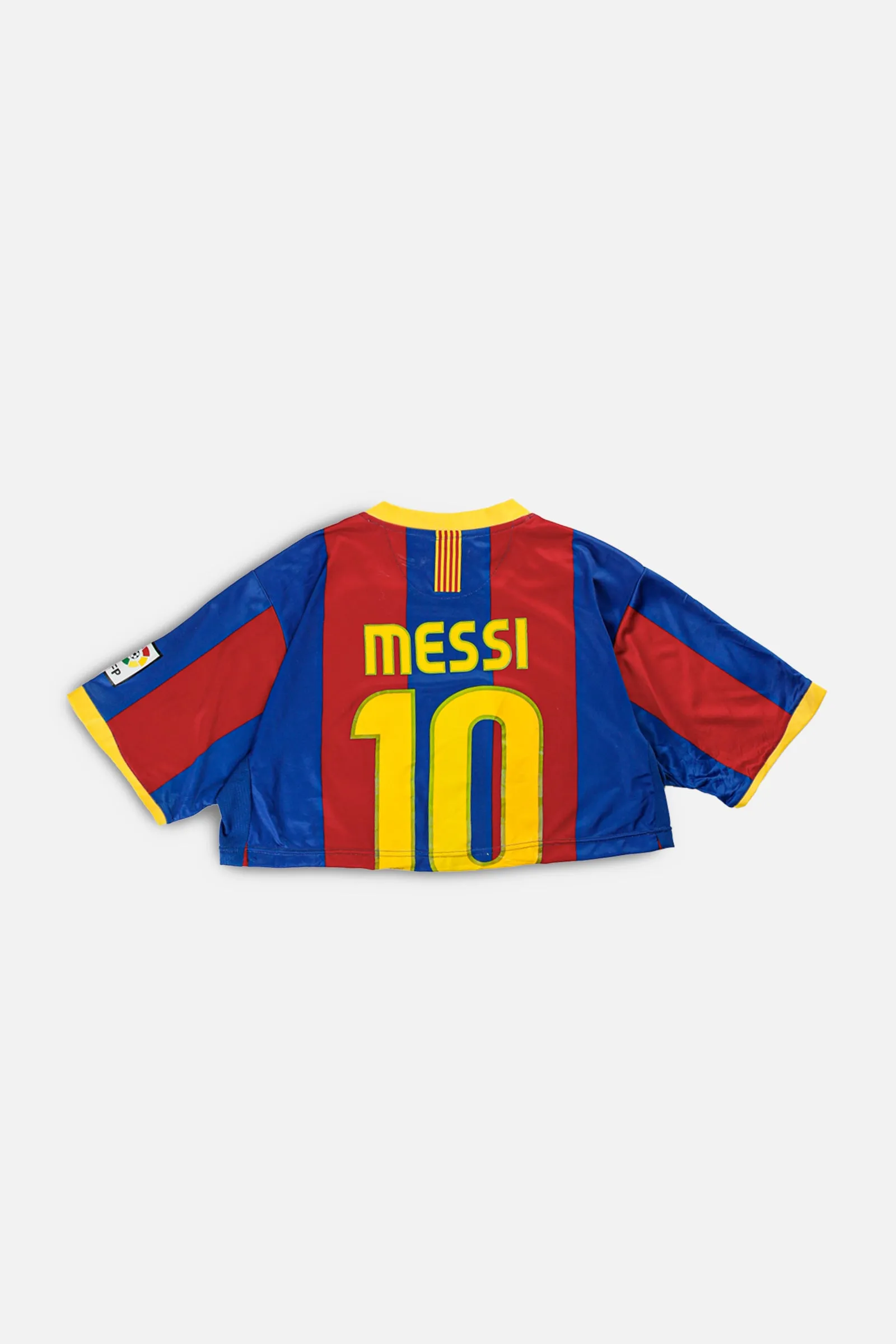 Rework Crop Barcelona Soccer Jersey - M