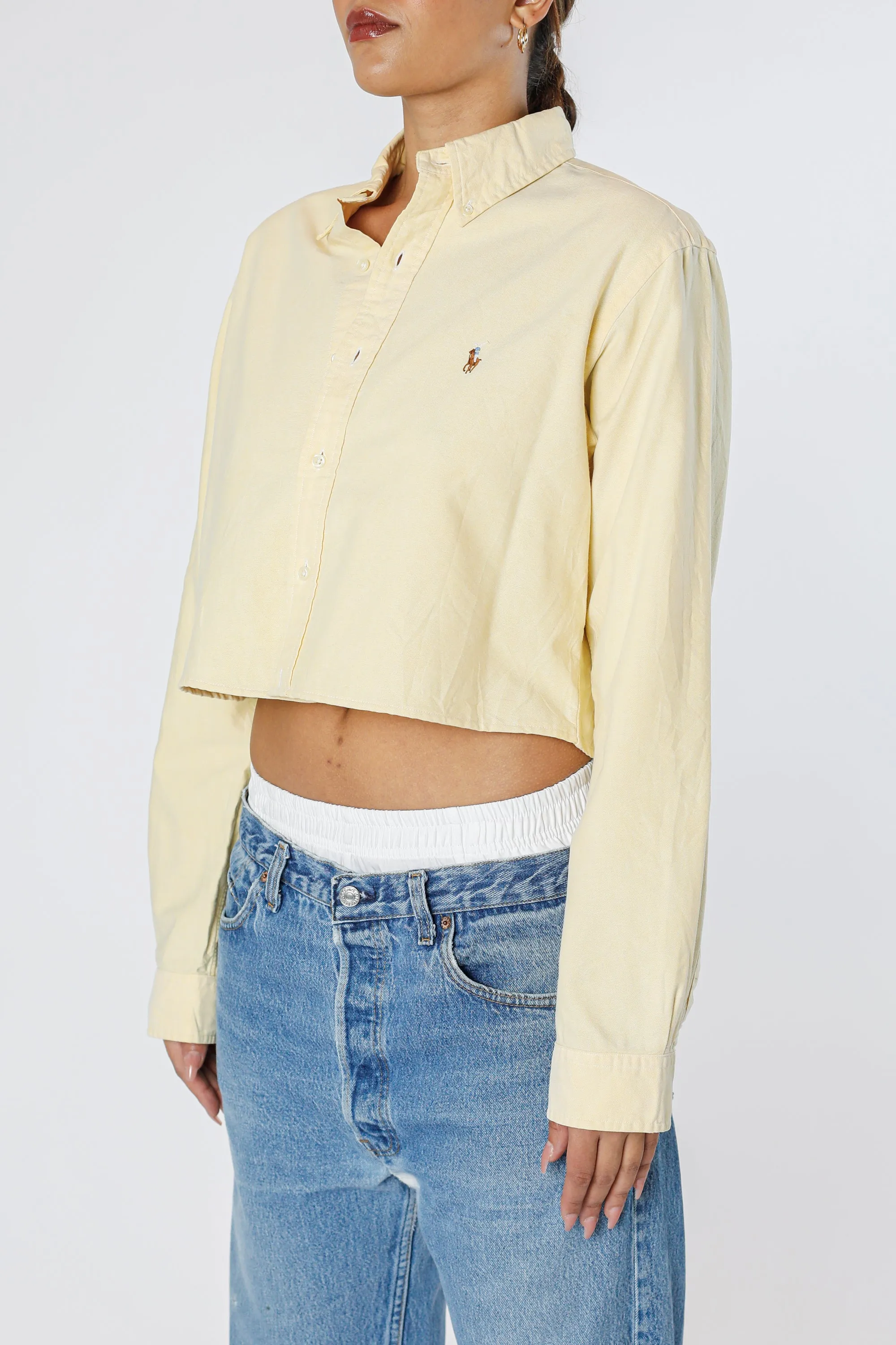 Rework Oxford Crop Shirt - M, L