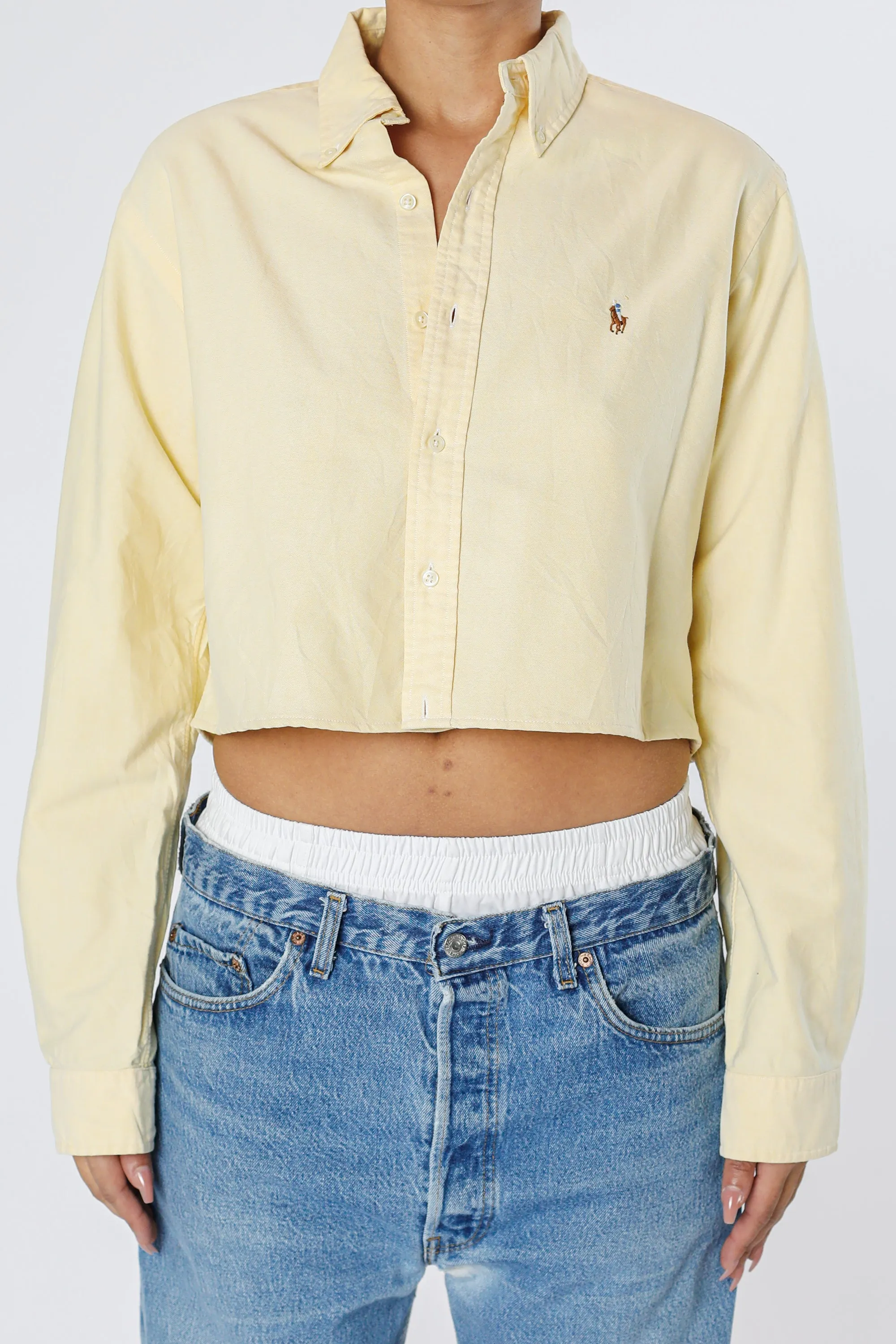 Rework Oxford Crop Shirt - M, L