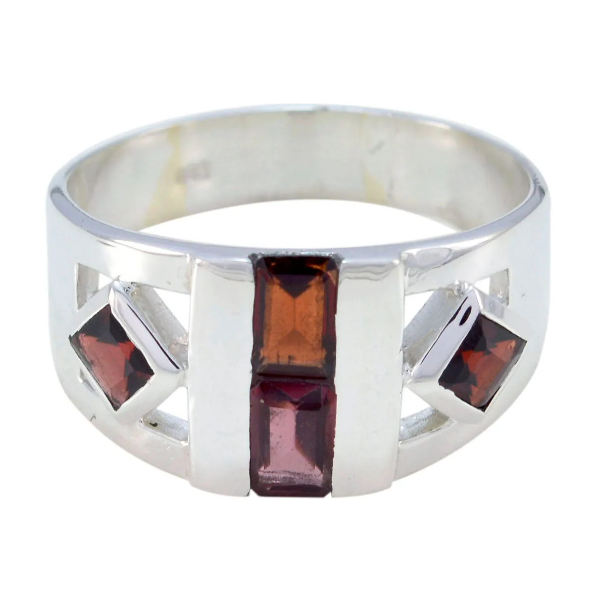 Riyo Adorable Gemstone Garnet 925 Sterling Silver Ring Cool Jewelry