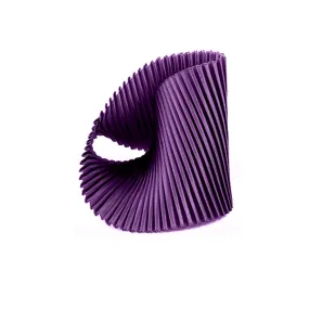 Satin Pleated Bracelet Shell Purple SH-PU