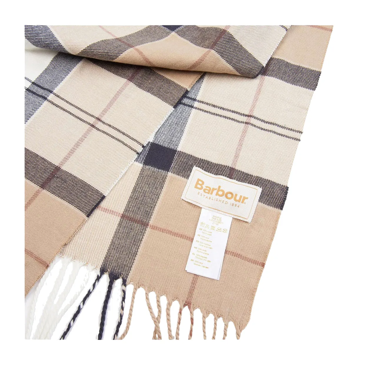 Sciarpa Barbour Hailes Tartan Wrap Beige Multicolor