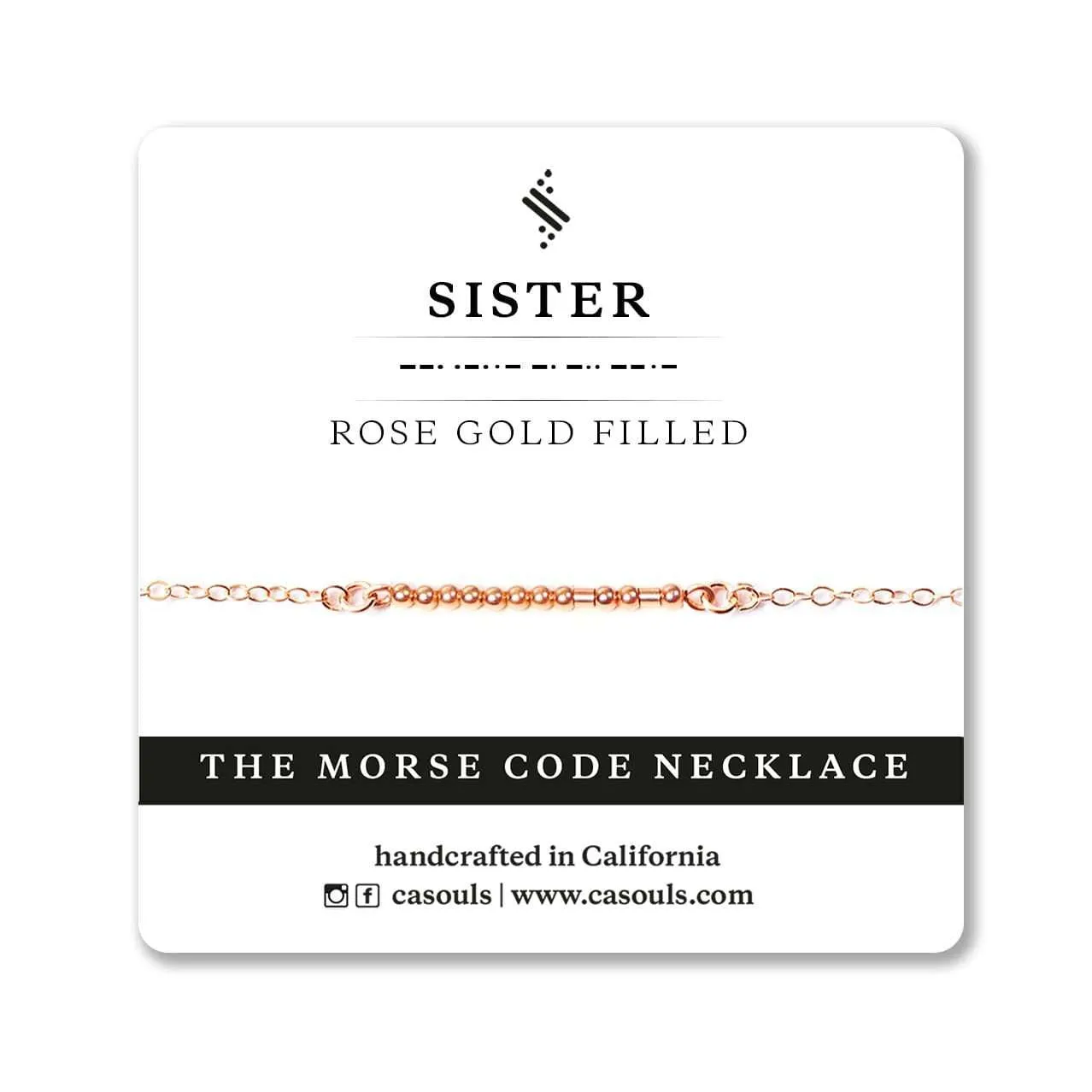 SISTER MORSE CODE NECKLACE