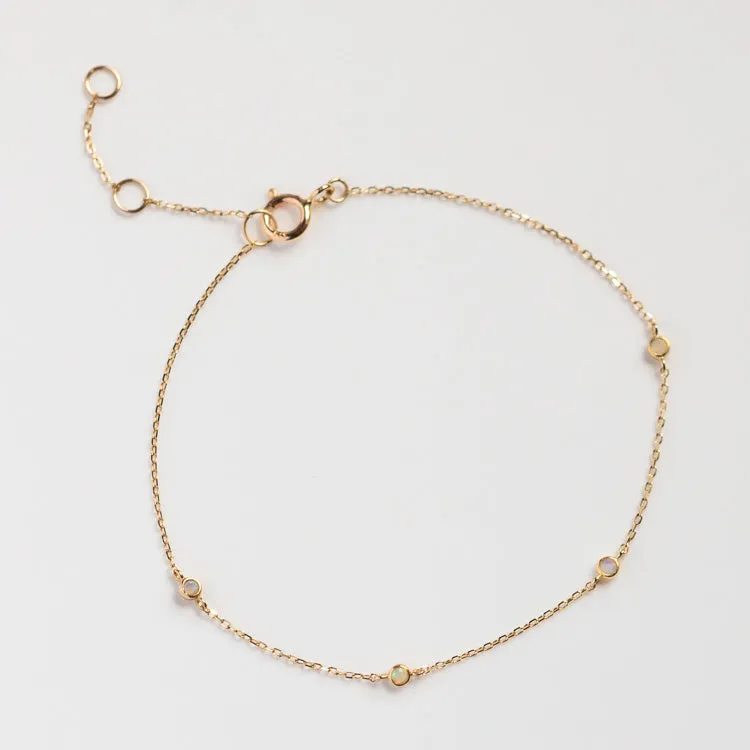 Solid Gold Everyday Opal Bracelet