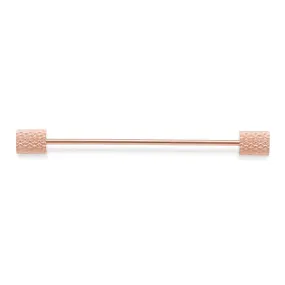 Textured Eyelet Rose Gold Collar Bar