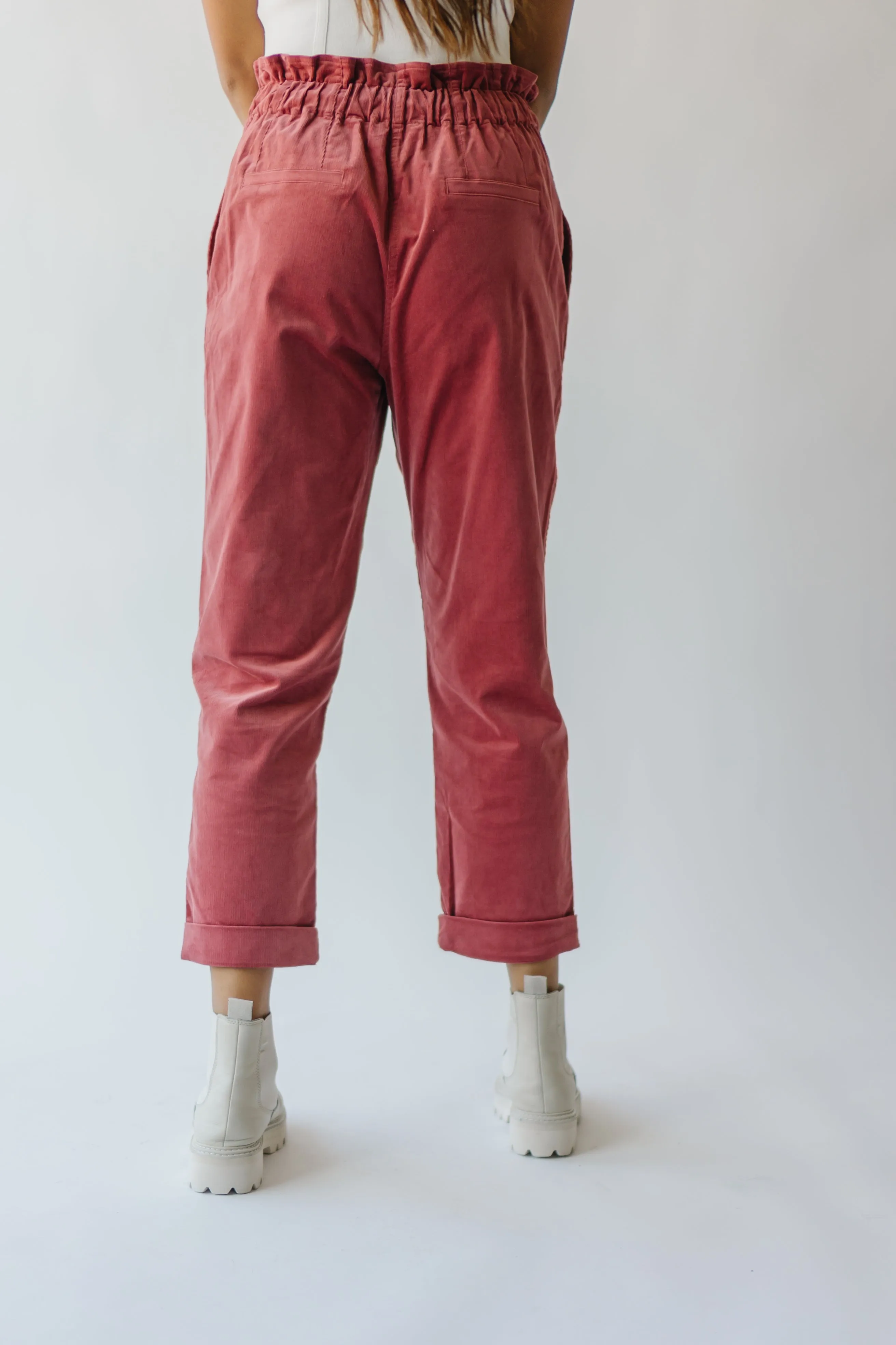 The Girard Waist Pleated Trouser in Rust