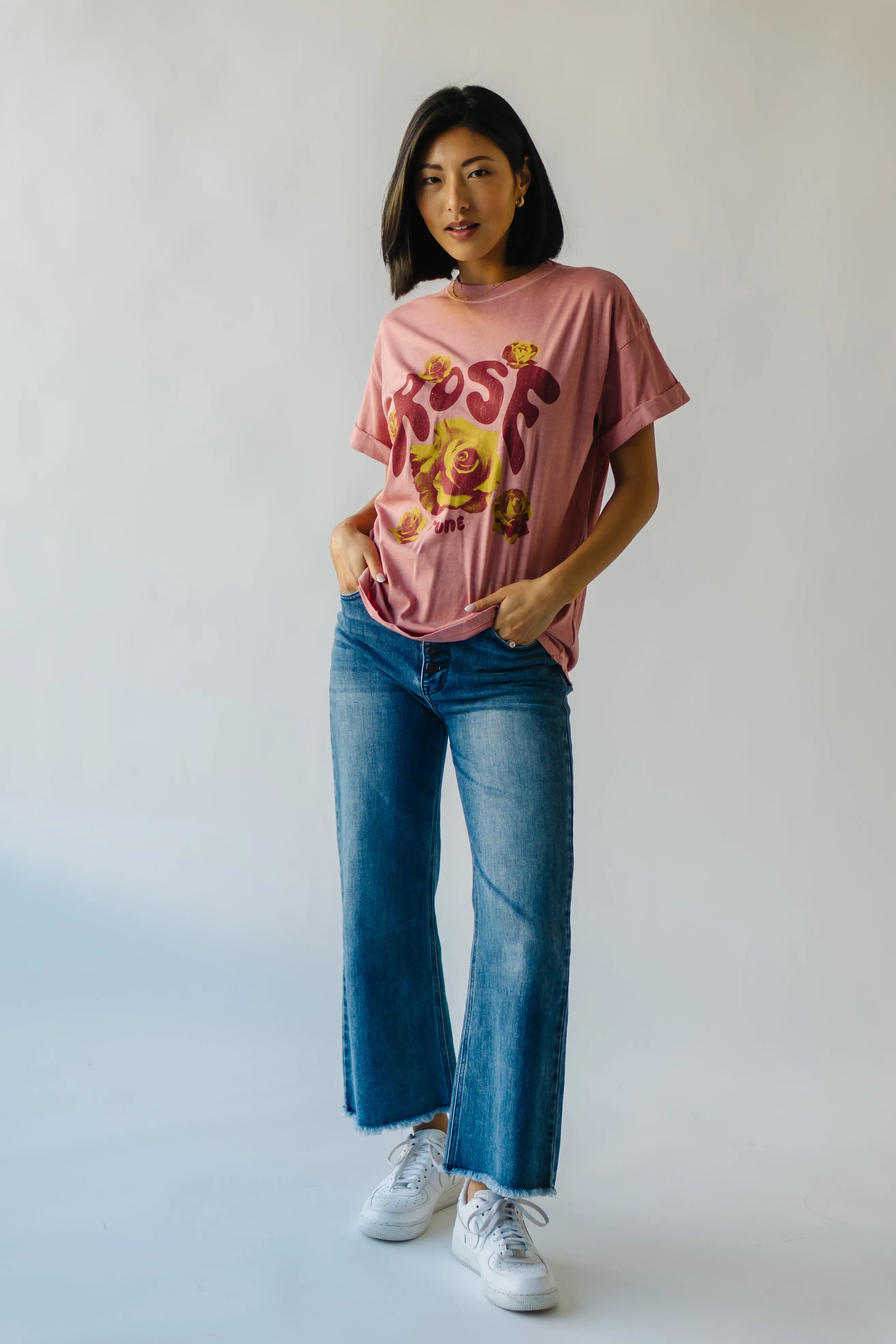 The June Rose Tee in Dusty Pink