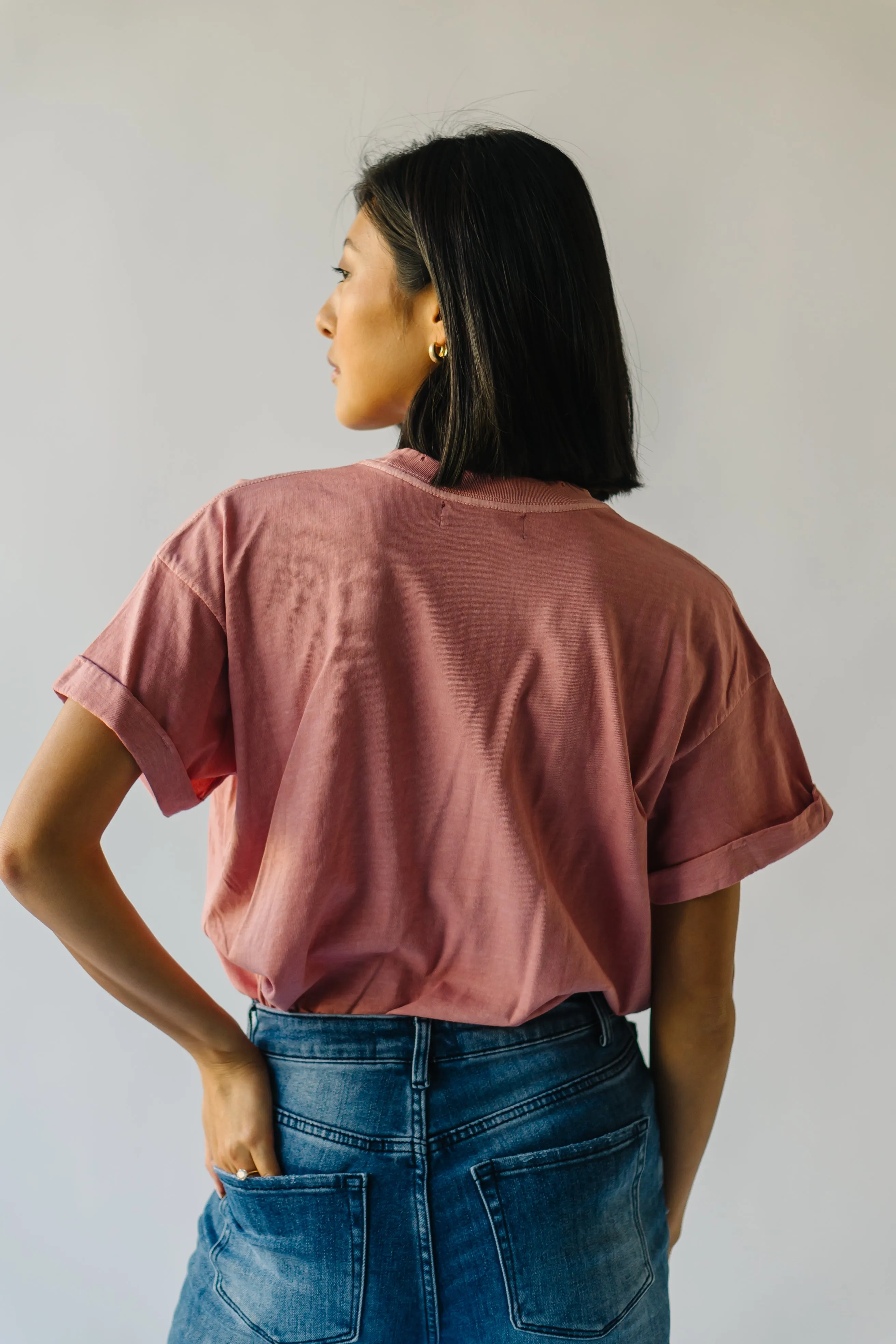 The June Rose Tee in Dusty Pink