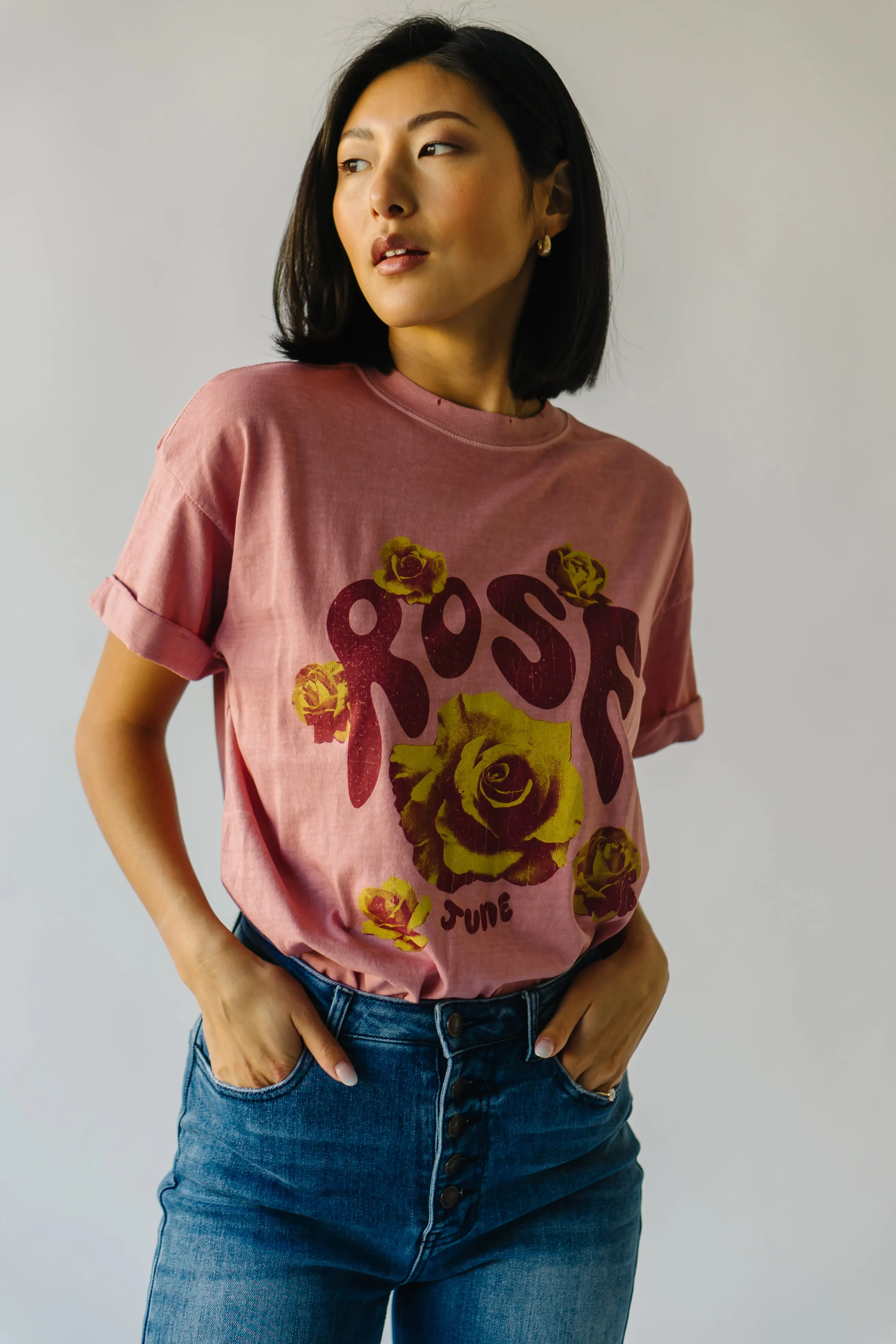 The June Rose Tee in Dusty Pink