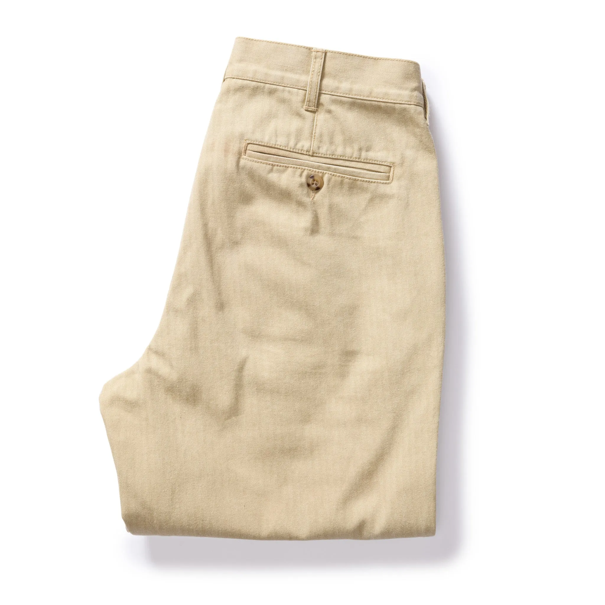 The Matlow Pant in Light Khaki Pigment Herringbone