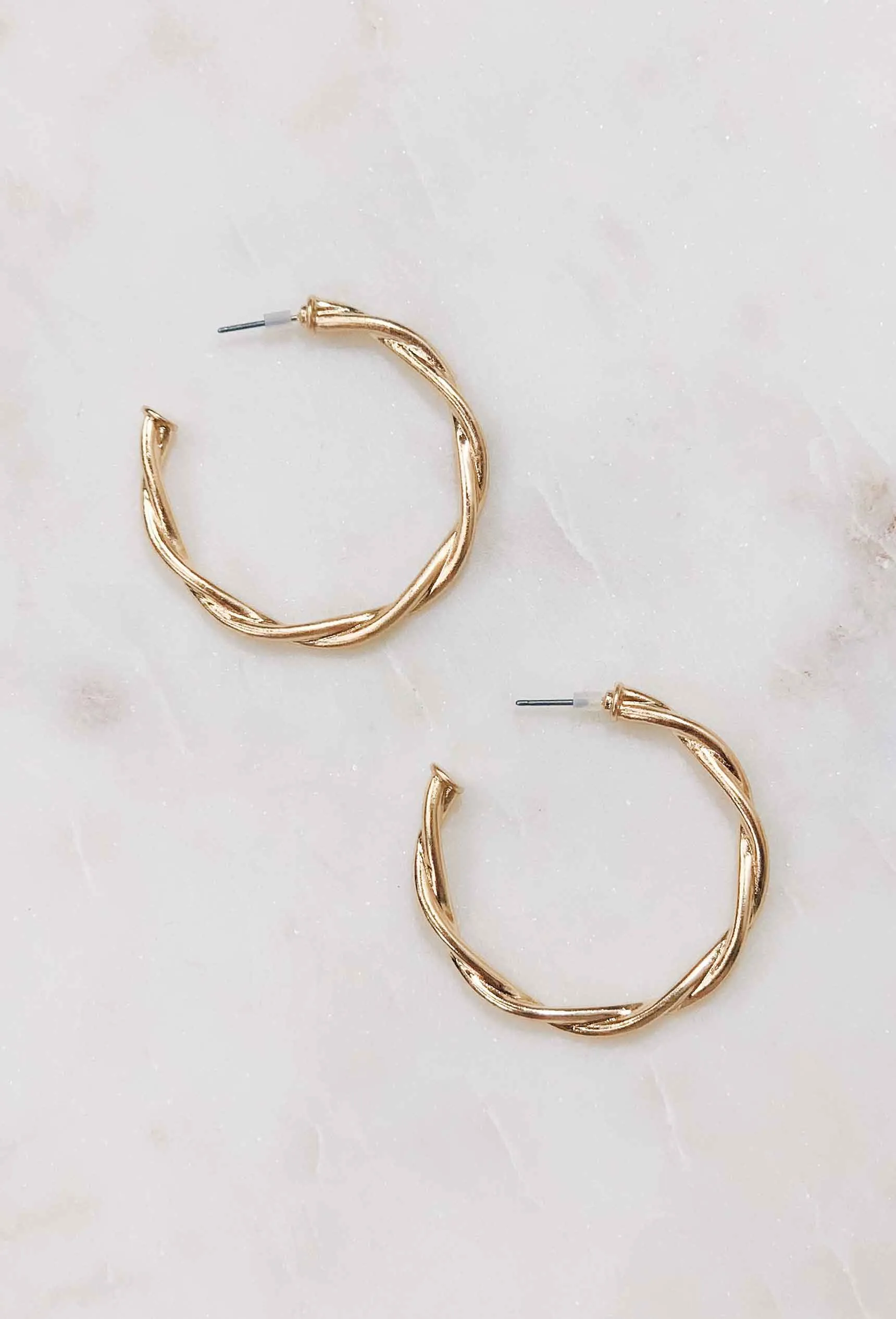 Twisted Hoop Earrings