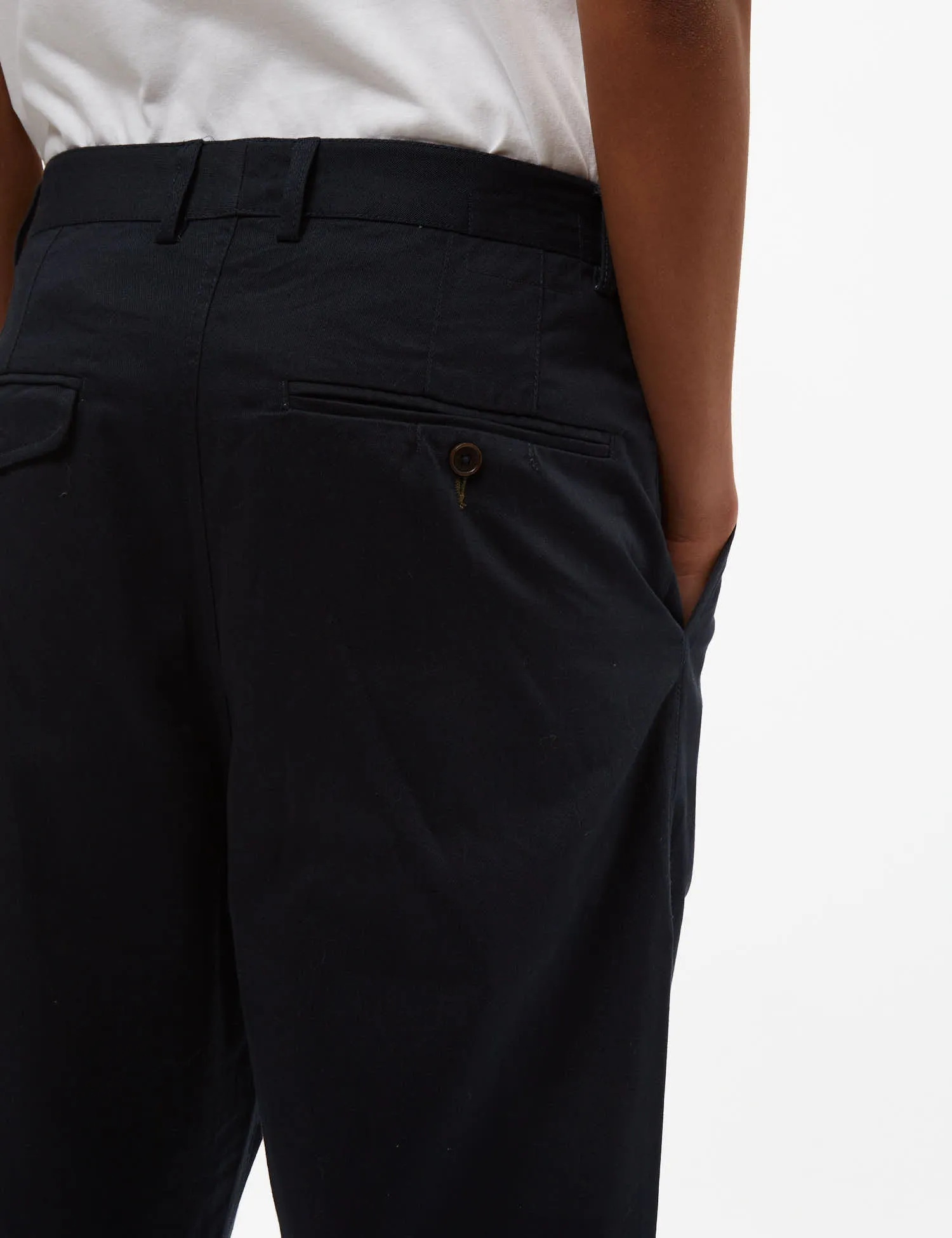 Universal Works Double Pleat Twill Pant - Navy Blue