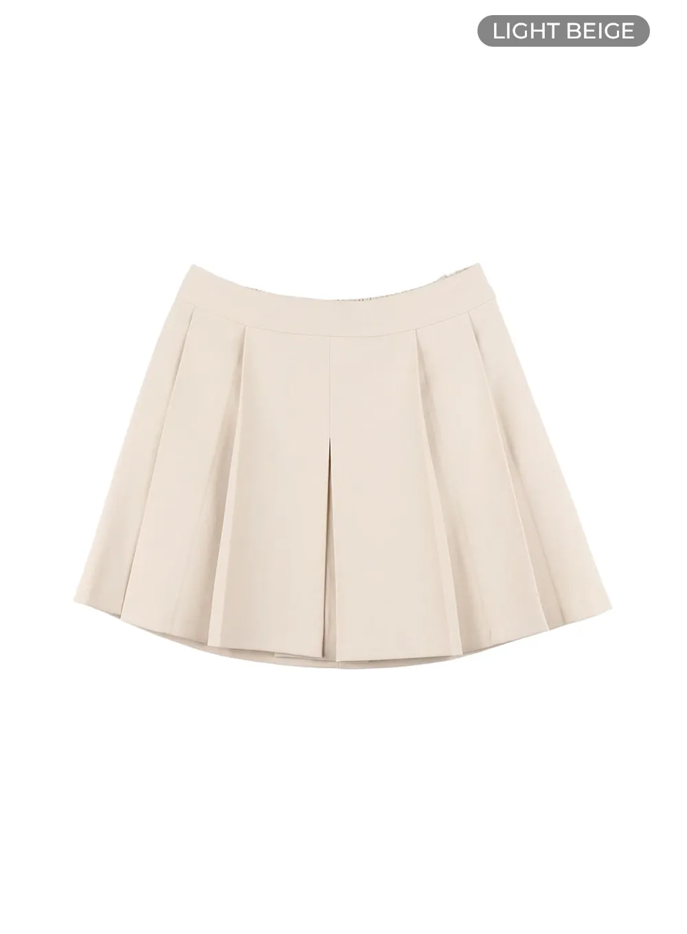 Waist Banding Pleated Mini Skirt CM427