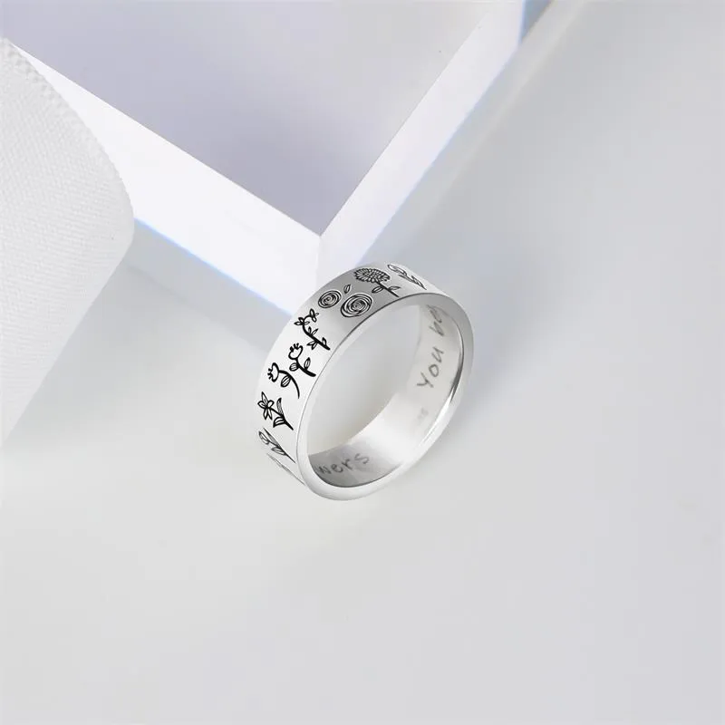 Wildflowers Ring S925 Silver For Nature Lover Gift